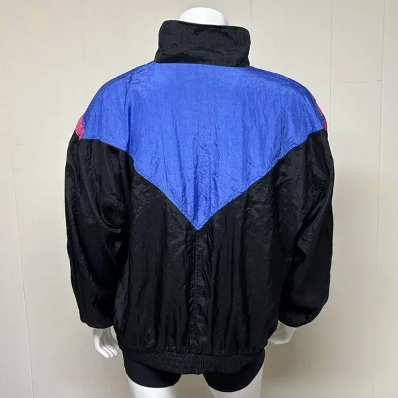Vtg Bill Blass Windbreaker Jacket Mens L  Retro Colorblock Parachute Nylon 90s - Picture 3 of 8